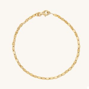 MEJURI Anchor Chain Bracelet 14k Yellow Gold